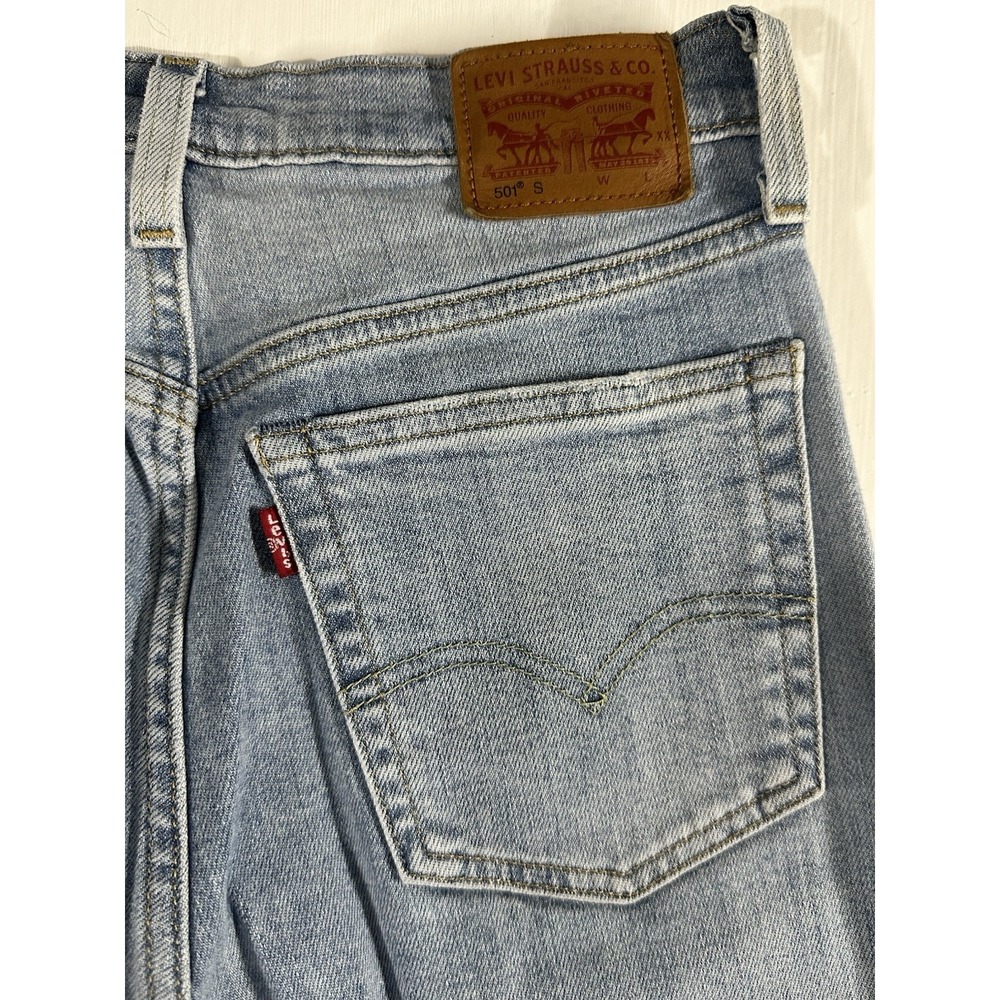 Levi's 501s Womens Skinny Jeans Light Blue Denim Wash Streetwear Premium Quality - Picture 11 of 12